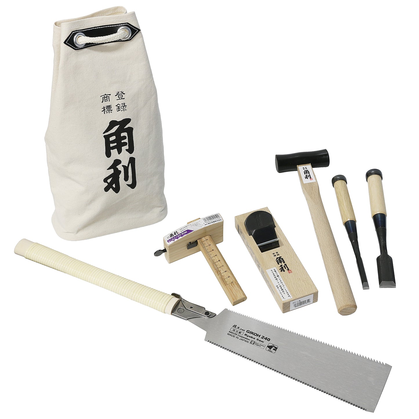 KAKURI Woodworking Tool Set for Beginners -7 Pcs