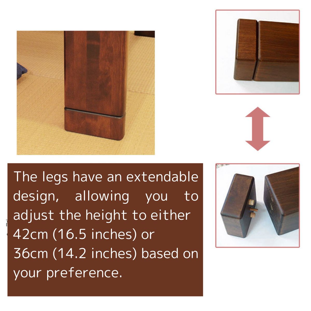 Walnut Natural Edge Kotatsu - Kagetu