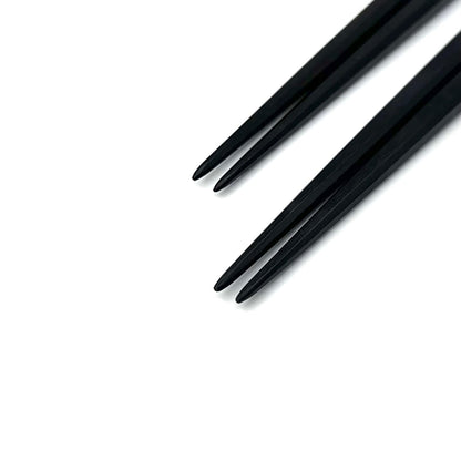Edo-Karaki Oval Macassar Ebony Pair Chopsticks