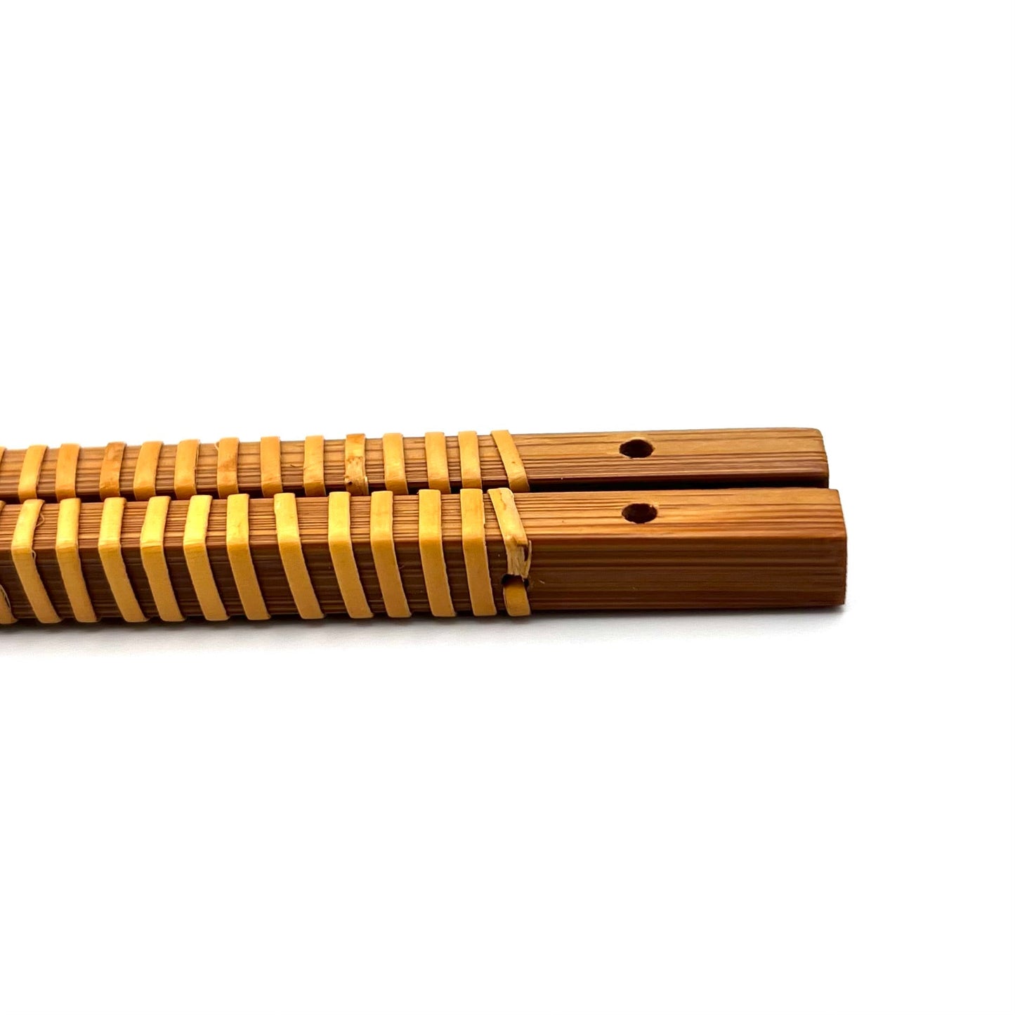 Satsuma Bamboo – Smoked Bamboo Cooking Chopsticks with Woven Rattan Grip