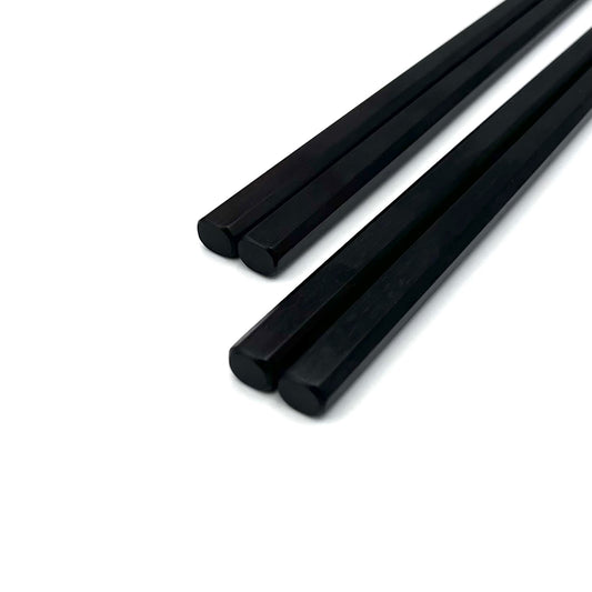 Edo-Karaki Oval Macassar Ebony Pair Chopsticks
