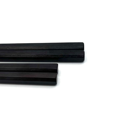 Edo-Karaki Oval Macassar Ebony Pair Chopsticks