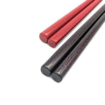 Tsugaru Lacquer Pair Chopsticks - Nanako-nuri no anti-slip grip on the chopstick tips(Engravable)