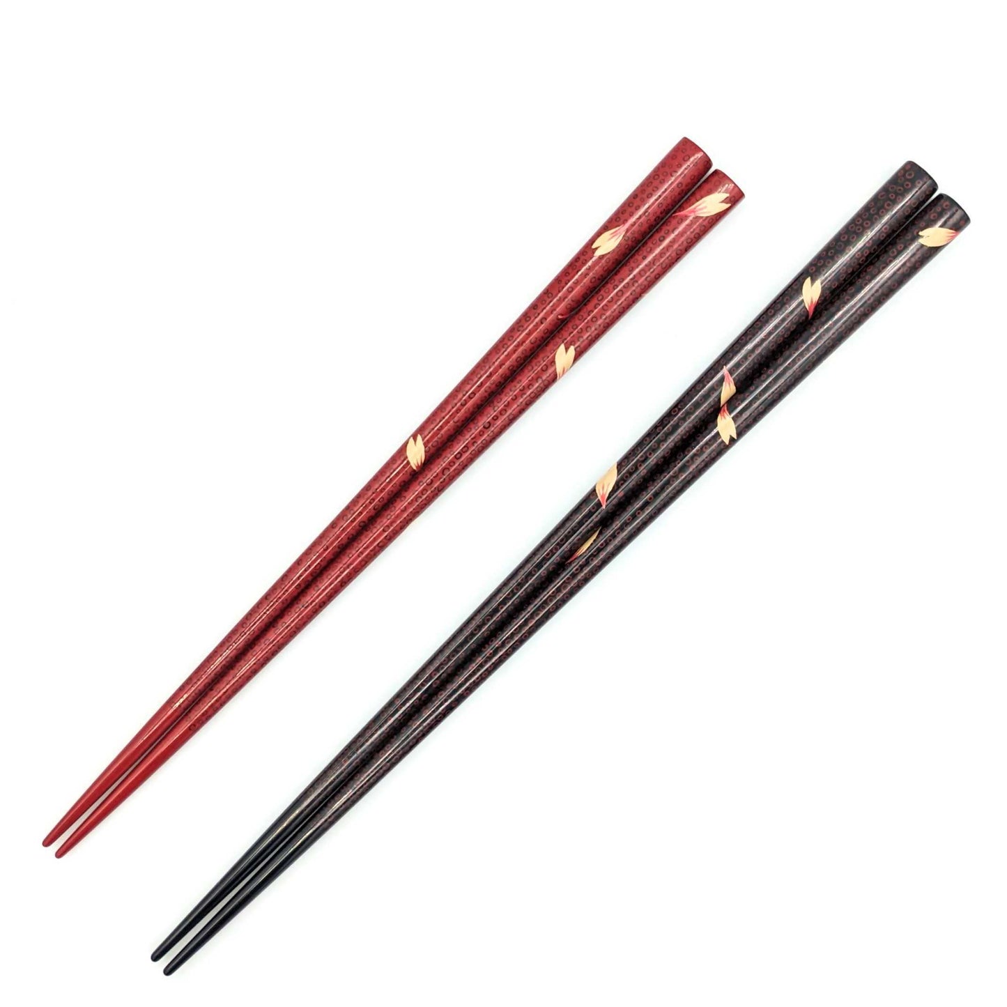 Tsugaru Lacquer Pair Chopsticks - Nanako-nuri with Sakura Makie(Engravable)