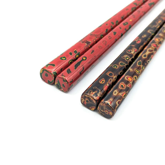 Tsugaru-Nuri Kara-Nuri Lacquered Pair Chopsticks(Engravable)